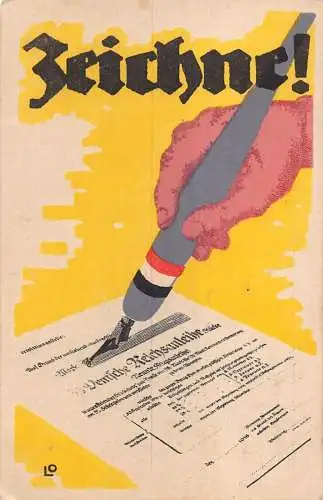L302 Germany Zeichne Draw Füllfederhalter Werbung Vintage Postkarte