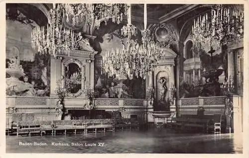 L262 Deutschland 1934 Baden-Baden. Kurhaus, Salon Ludwig XV. alte Postkarte