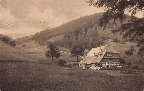 L304 Deutschland 1922 Partie an Schwarzwaldhaus bei Triberg Vintage Postkarte