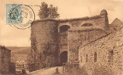 L134 Belgien 1932 Schloss Bouillon Eingang Vintage Postkarte