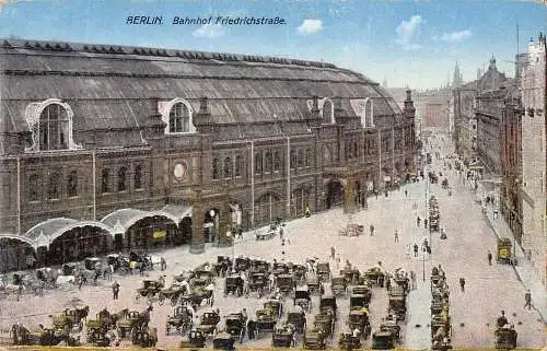 A243 Deutschland Berlin Bahnhof Friedrichstraße Bahnhof Waggon Postkarte