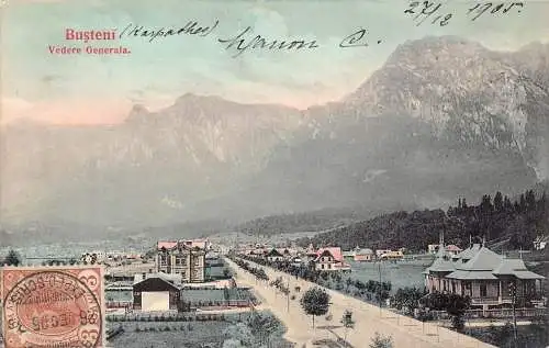 L313 Rumänien 1905 Busteni Gesamtansicht Vintage Postkarte