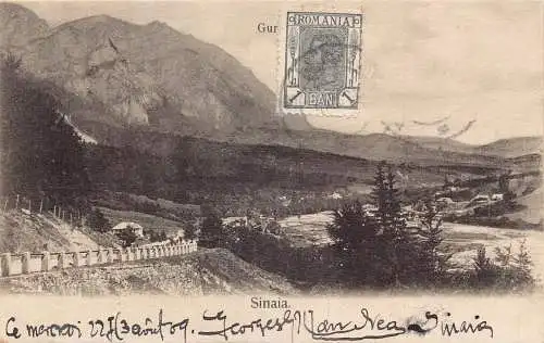 L314 Rumänien 1909 Sinaia Vintage Postkarte