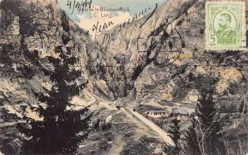 L314 Rumänien 1909 Dambovicioara Campu Lung Vintage Postkarte