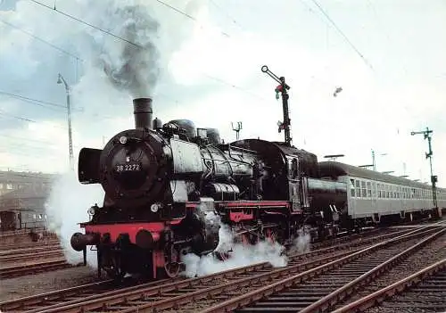 Transport DB Dampflok 1965 Verlassen Bamberger Bahnhof Postkarte
