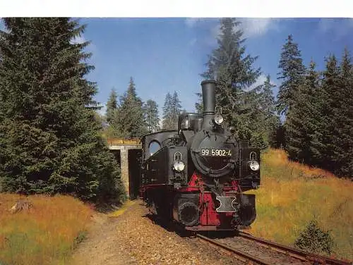 Deutschland Lok Benneckenstein Eisfelder Talmühle Eisenbahn Vintage Postkarte