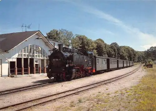 Deutschland Rasender Roland Kleinbahnhof in Binz Rügen Zug Postkarte