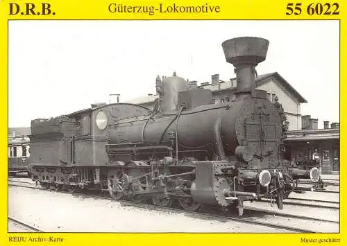 Deutschland DRG 556022 Güterzug Güterzug Lok Reproduktion Postkarte