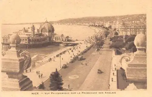 A235 Frankreich Schöne Gesamtansicht Promenade des Anglais Vintage Postkarte