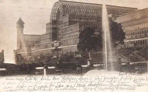 A241 England 1905 London Crystal Palace Vintage Postkarte