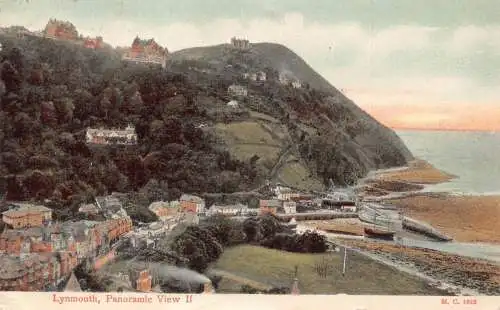 A241 England 1908 Lynmouth General View Strand Vintage Postkarte