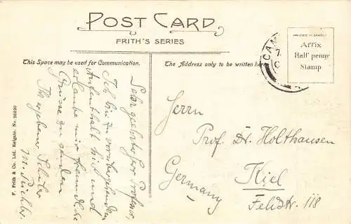 A242 England Cambridge Trinity College Library Vintage Postkarte