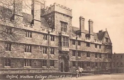 A242 England 1911 Oxford Wadham College Vintage Postkarte