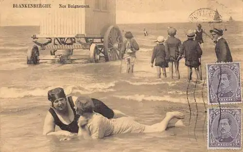 L133 Belgien 1922 Blankenberghe Nos Baigneuses Beach Vintage Postkarte