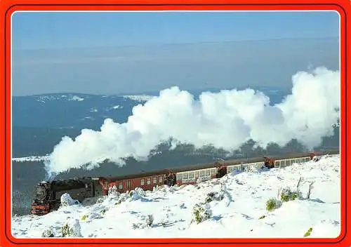 Transport Dampflok Harzer Schmalspurbahnen Brockenbahn Postkarte