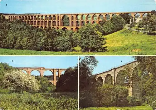 Deutschland Viadukte Elstertalbrücke Syratalbrücke Goelzschtalbrücke Postkarte