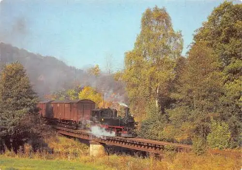 Deutschland Schmalspurbahn Wolkenstein Joenstadt Dampflok Eisenbahn Postkarte
