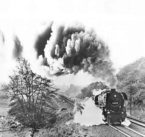 RPPC Postkarte Deutschland Dampflokomotiven im Einsatz Baureihe Dampflok