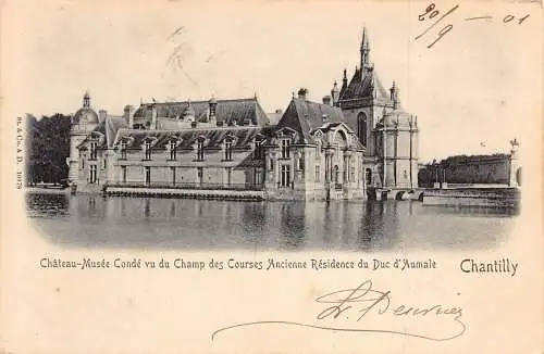 Frankreich 1901 Chantilly Castle Museum Champ des Courses Ancienne Postkarte