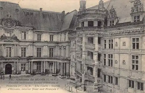 Frankreich 1925 Schloss Schloss Chateau de Blois Innenfassade Gaston d'Orleans Postkarte