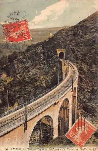 Frankreich 1911 Le Dauphine Ligne de la Mure Viaduct de Loulla Vintage Postkarte