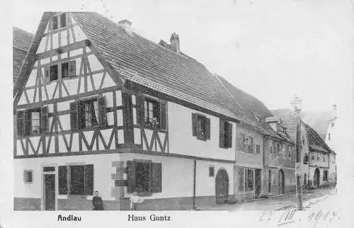 L005 Deutschland 1917 Andlau Haus Guntz Vintage Postkarte