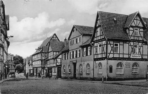 A064 Deutschland 1961 Wanfried an Werra Marktstraße Hotel Wanfrieder Hof Postkarte