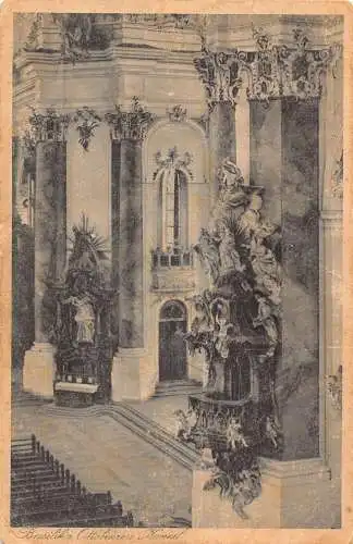 L165 Deutschland 1943 Basilika Ottobeuren Kanzel Innenraum Feldpost WWII Postkarte