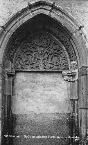 L164 Deutschland Niederalteich Spaetromanisches Portal eine Stiftskirche AK