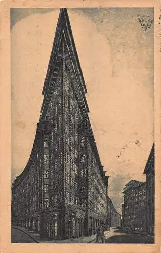 L165 Deutschland 1924 Hamburg Wolkenkratzer Hochhaus Vintage Postkarte
