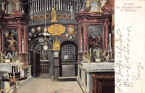 A063 Deutschland 1910 Innenraum Kapelle Gnadenkapelle Altöttling Postkarte