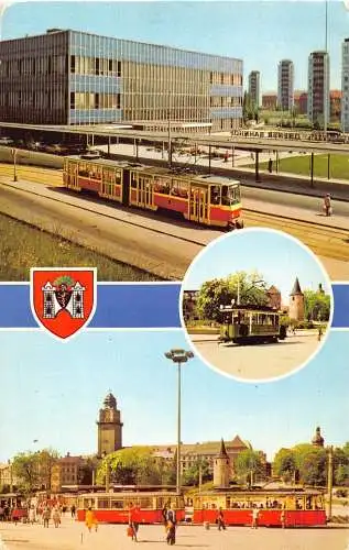 Deutschland Straßenbahnen in Plauen, Wappen Mehransichtskarte