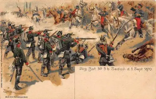 L003 Deutschland 1900 Limousine Schlachtfeld Militär Litho Postkarte