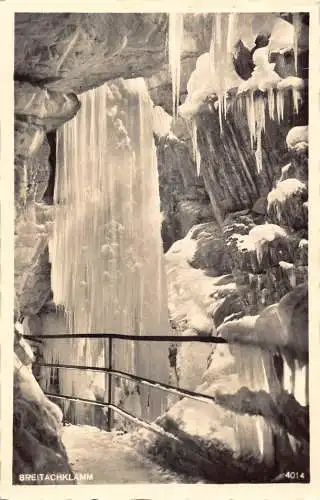 L166 Deutschland 1940 Feldpost WWII Breitachklamm Wasserfall Vintage Postkarte