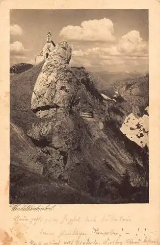 L166 Deutschland 1927 Scwaigerwand mit Wendelsteinkircherl und Bahntunnel Postkarte