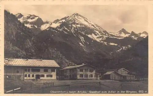 L168 Deutschland Oberstdorf Allgäu Gasthof zum Adler Birgsau Vintage Postkarte