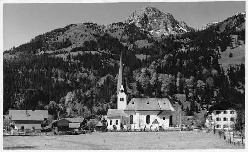 L167 Deutschland Bayrischzell Dorfkirche Vintage Postkarte