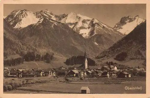 L168 Deutschland Höhenkurort Oberstdorf Allgäu Vintage Postkarte