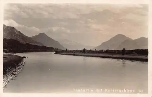 L167 Deutschland Innpartie mit Kaisergebirge Vintage Postkarte