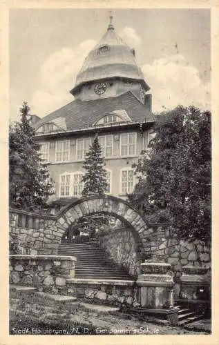 L308 Deutschland 1941 Stadt Hoffabrunn ND Gendarmerie Schule Feldpost 2.WK Postkarte