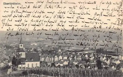 A060 Deutschland 1914 Obertuerkheim Panoramablick Vintage Postkarte