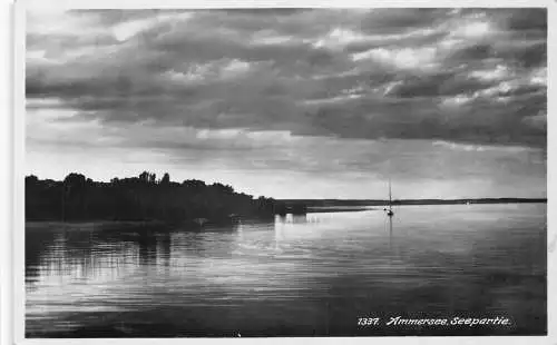 L311 Deutschland 1934 Amersee Seepartie See Vintage Postkarte