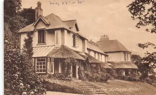 L312 England Sunton Cottage Hotel Vintage Postkarte
