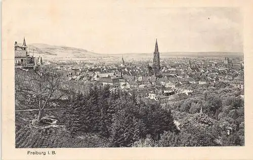 L311 Deutschland Freiburg im Bodensee Panoramablick Vintage Postkarte