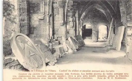 L312 Frankreich 1915 Feldpost 1. Weltkrieg Ruinen von d l'Abbaye de Villers alte Postkarte