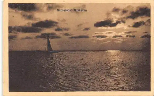 L311 Deutschland Nordseebad Cuxhaven Schiff Meer Vintage Postkarte