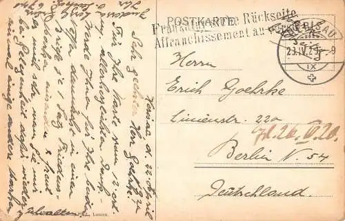 L144 Schweiz 1920 Gotthardbahn Viadukt bei Intschi Eisenbahnbrücke Postkarte