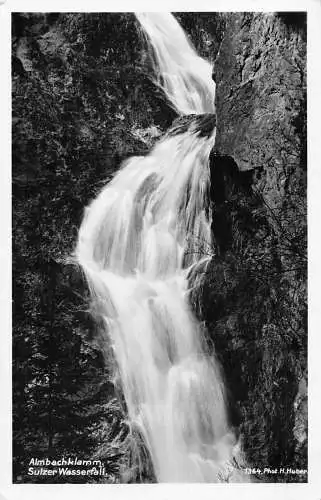 A068 Deutschland 1941 Almbachklamm Sulzer Wasserfall Vintage Postkarte