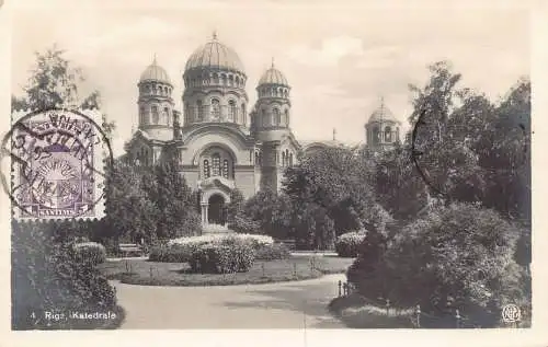 Lettland 1926 Rigaer Dom Vintage Postkarte