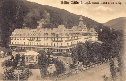 Rumänien Baile Calimanesti Marele Hotel al Societatii Vintage Postkarte